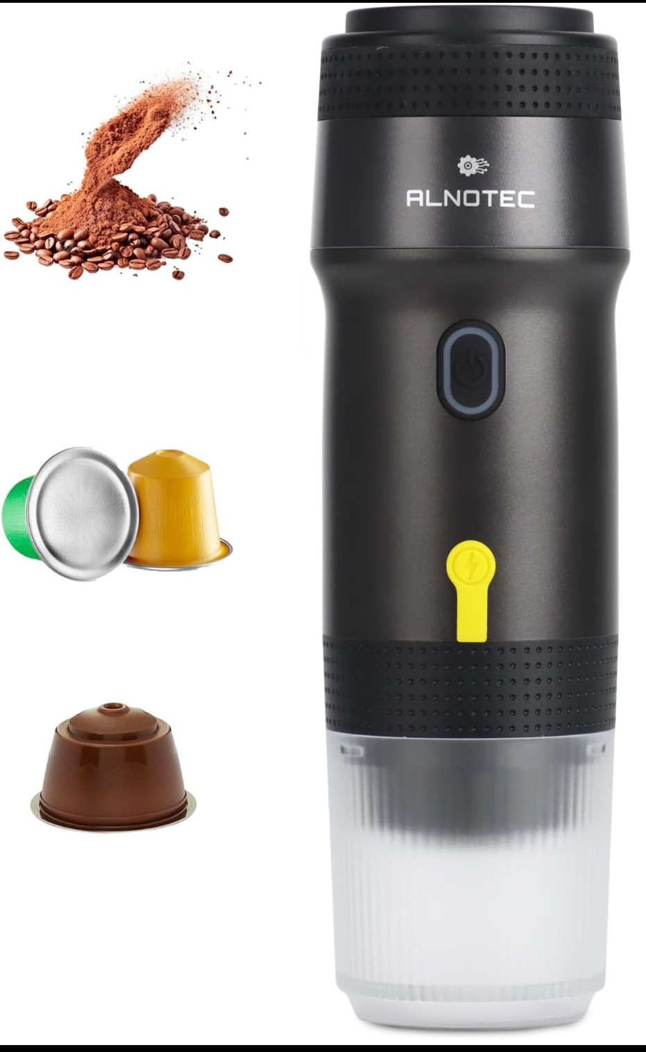 Machine à Café Portable – Espresso Parfait en 1 Minute avec Chargeur Rapide Inclus